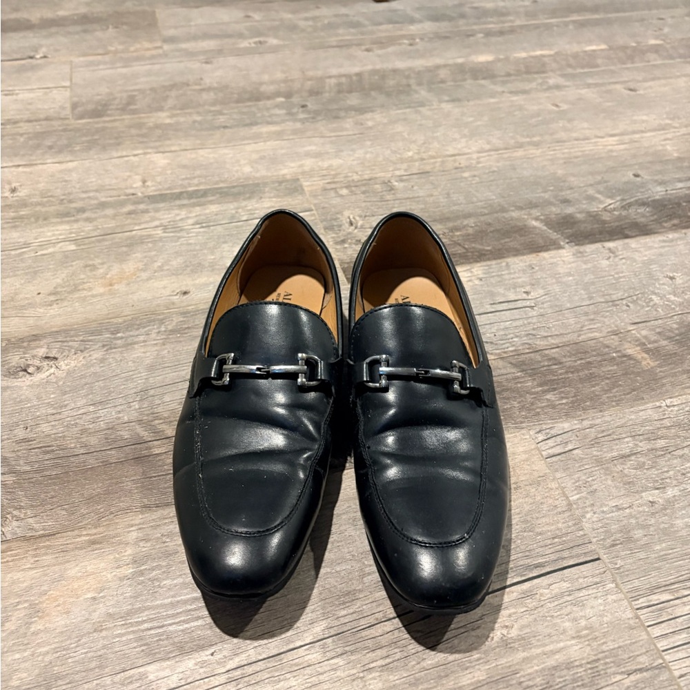 Alfani Elegant Black Leather Slip-On Loafers Size 11